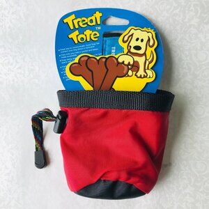 Canine Hardware treat tote bag  Belt Clip Red/Black